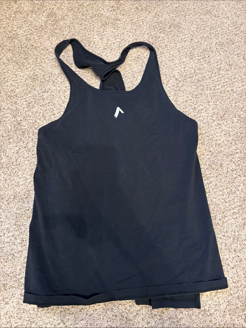 Alphalete Black Racerback Training Tank with Subtle Logo